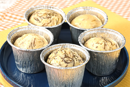 ふんわりもちっと食感！もずくのふんわり和風蒸しパン